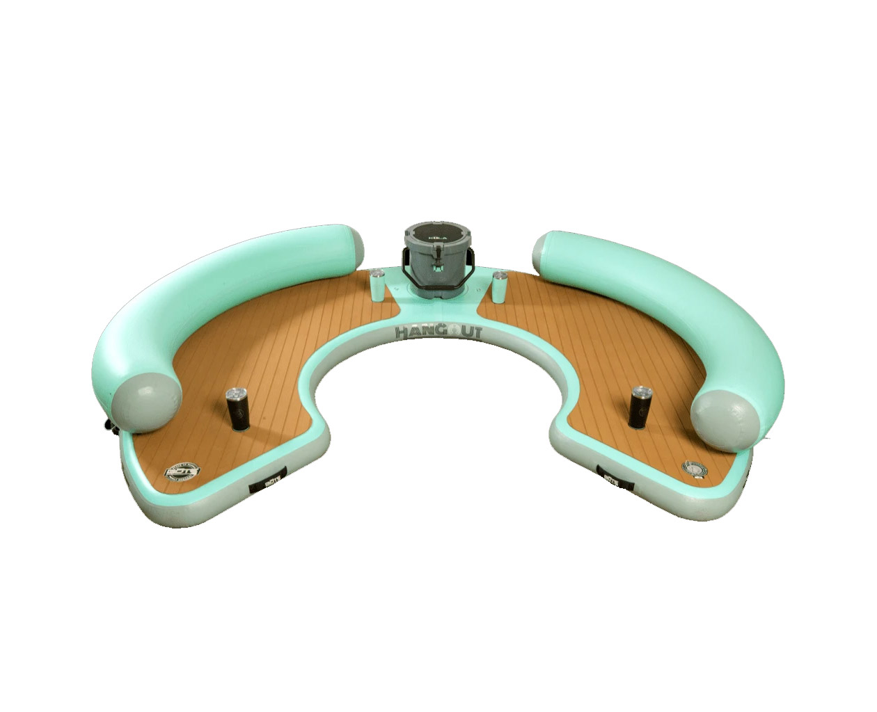 Giant Curved Inflatable Dock Bote Hangout